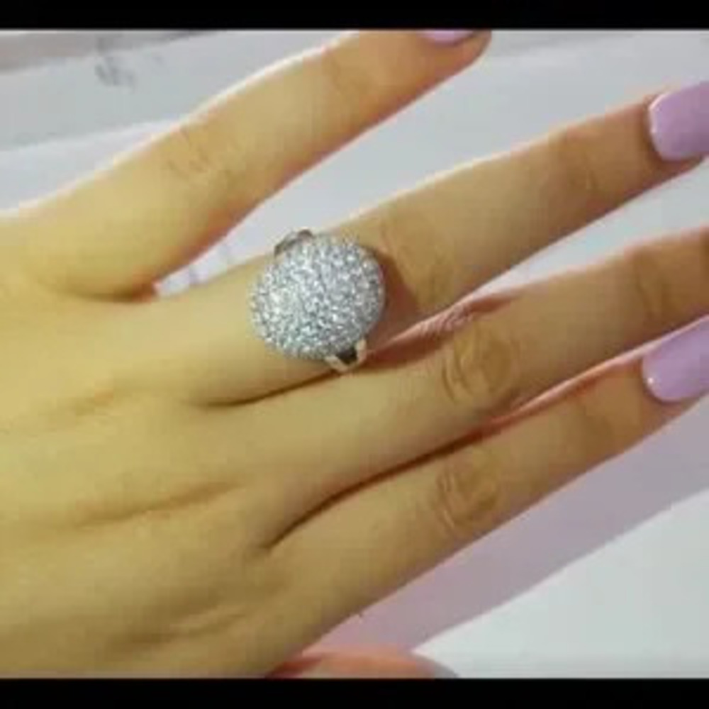 New Multi-stone Diamond Ring size 5,6,7,8?Oval Round Ring